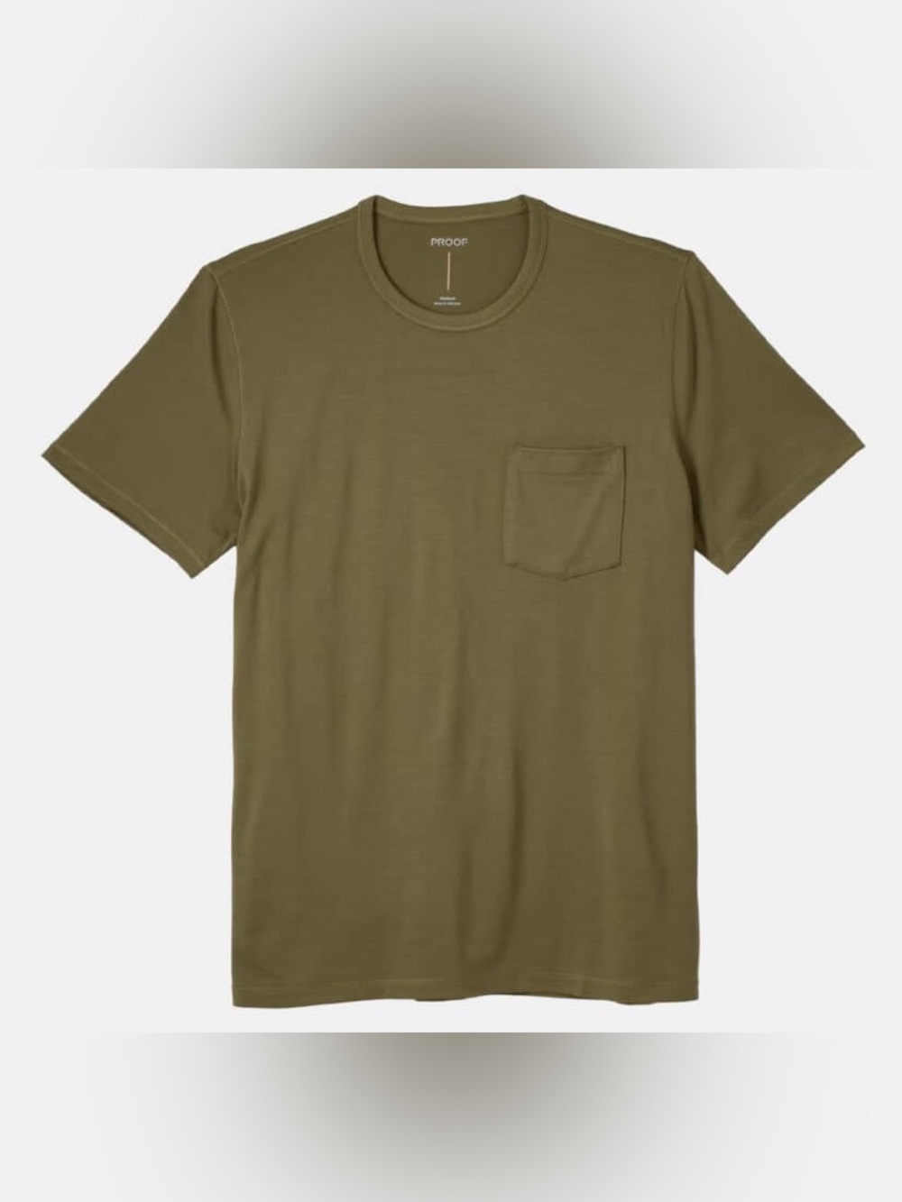 Huckberry Proof Men’s 72-Hour Merino Wool Pocket T-Shirt (Dark Olive / Size L)